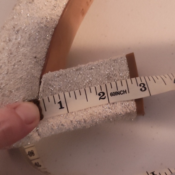 Marc Fisher Block Heel Pointy Toe Pump/ Silver Fabric Size 5.5 - Picture 10 of 10